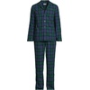 Lands’ End Men’s Flannel Pajama Set(Liberty Blue/Pine Blackwatch)