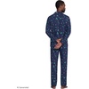 Lands’ End Men’s Flannel Pajama Set(Skiers/Deep Sea Navy)