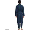 Lands’ End Men’s Flannel Sleepwear Robe(Liberty Blue/Pine Blackwatch)