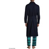 Lands’ End Men’s Flannel Sleepwear Robe(Radiant Navy)