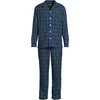 Lands’ End Men’s Long Sleeve Essential Pajama Set(Liberty Blue/Pine Blackwatch)
