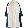 Lands’ End Men’s Sherpa Fleece Lined Flannel Robe(Liberty Blue/Pine Blackwatch)