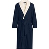 Lands’ End Men’s Sherpa Fleece Lined Flannel Robe(Radiant Navy)
