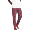 Lands’ End Men’s Flannel Jogger Pajama Pants(Compass Red/Pine Plaid)