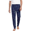 Lands’ End Men’s Flannel Jogger Pajama Pants(Skiers/Deep Sea Navy)