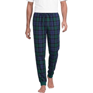 Lands’ End Men’s Flannel Jogger Pajama Pants(Liberty Blue/Pine Blackwatch)