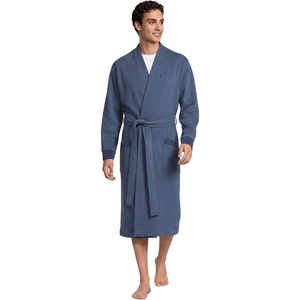 Lands’ End Men’s Serious Sweats Robe(Nightfall Blue)