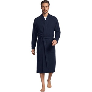 Lands’ End Men’s Serious Sweats Robe(Radiant Navy)